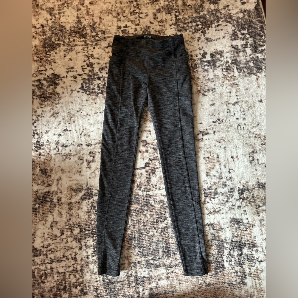 Athleta Girls' Dark Charcoal Heather Leggings